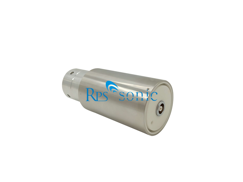 Rinco C20 Ultraschall-Schwei&szlig;konverter mit zwei LEMO-Steckern 90&deg;