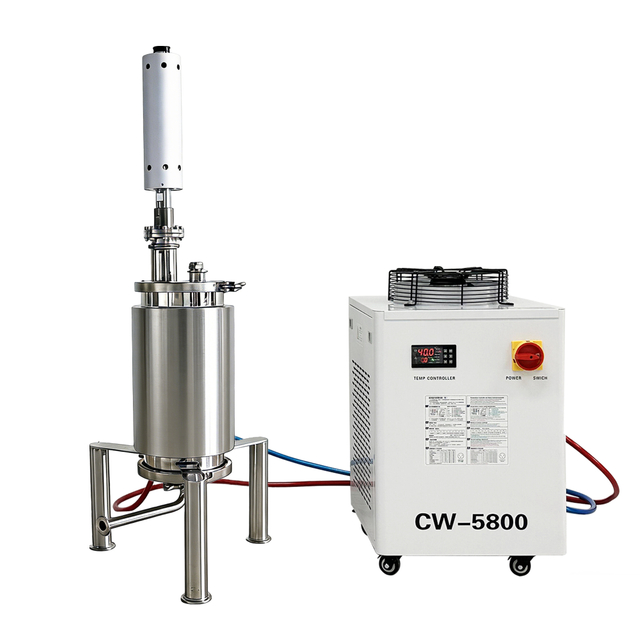 Sistem industrial cu celule de curgere cu omogenizator cu ultrasunete de 15 litri pentru nanoparticule