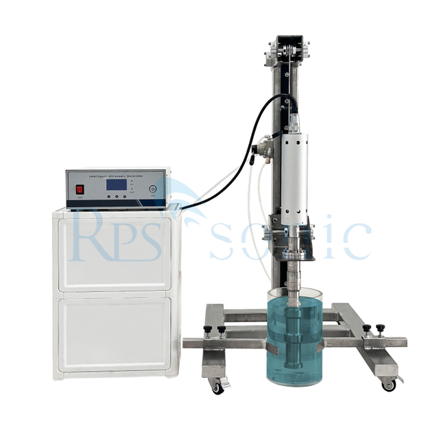Kundenspezifische industrielle Ultraschall-Homogenisator-Ultraschall-Sonicator-Dispersionsmaschine mit pneumatischer Halterung
