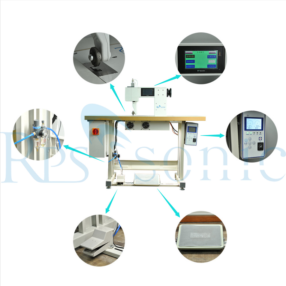 Mașină de cusut cu ultrasunete Sonotrode rotative 35KHZ 800W pentru rochii