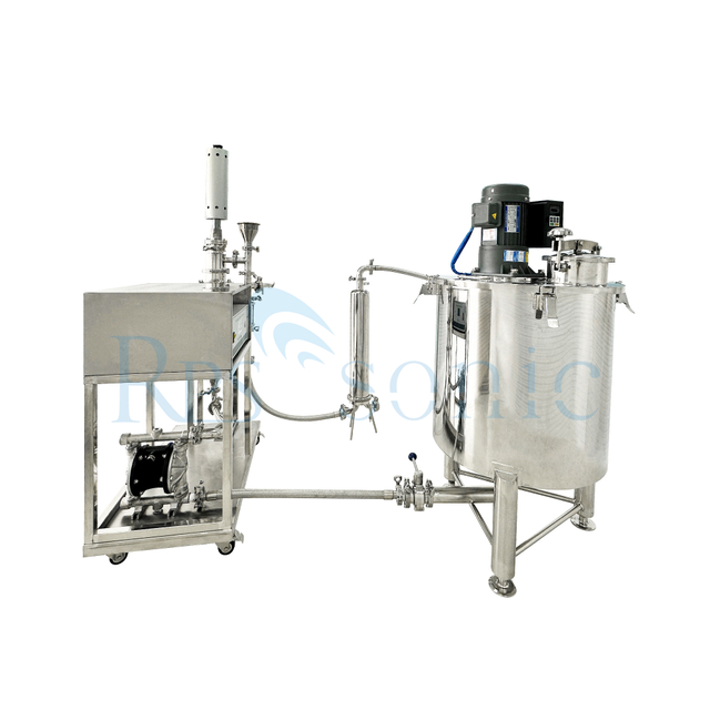 Homog&eacute;n&eacute;isateur ultrasonique personnalis&eacute;, r&eacute;servoir 100L SS304, Machine de Test d'usine pilote avec cellule d'&eacute;coulement pour l'extraction VC